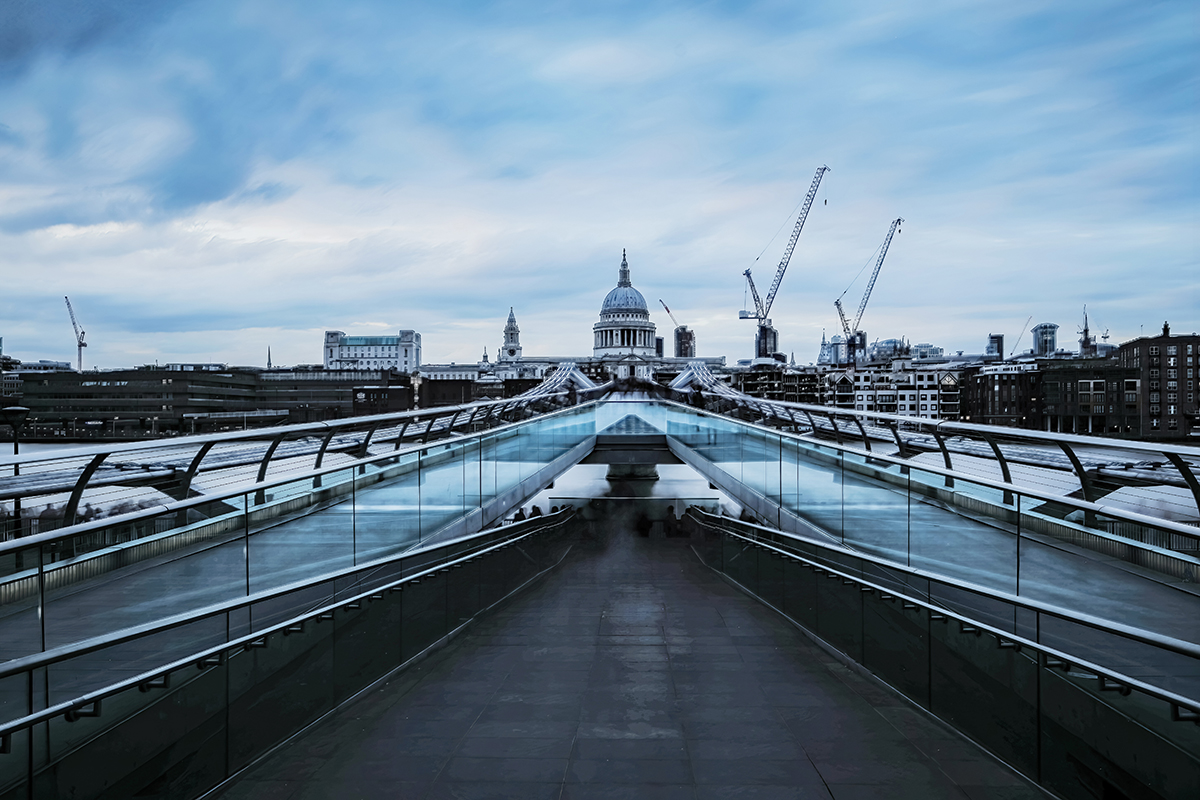 A shot of Millenium Bridge in London by Day